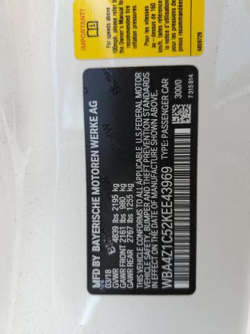 Photo 10 from auction – 2019 BMW 430I with VIN WBA4Z1C52KEE43969