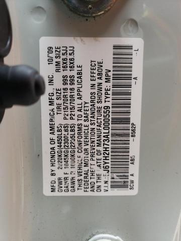Photo 10 from auction – 2010 HONDA ELEMENT EX with VIN 5J6YH2H73AL000559