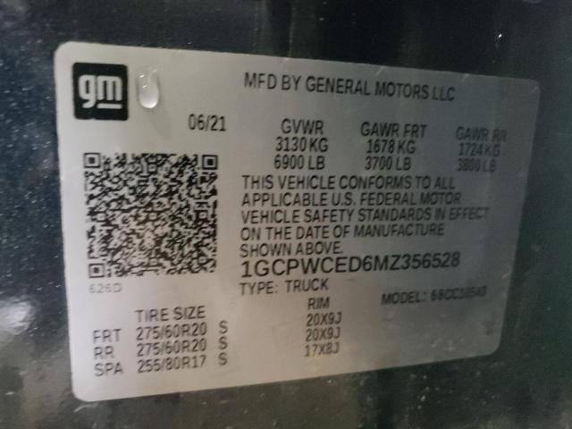 Photo 10 from auction – 2021 CHEVROLET SILVERADO with VIN 1GCPWCED6MZ356528