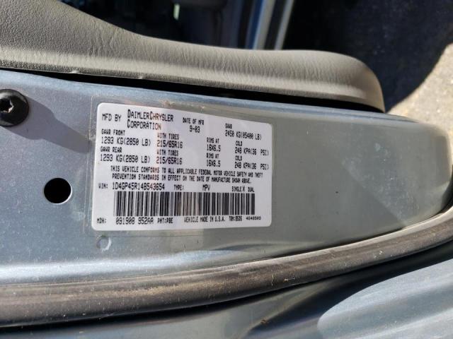 Photo 10 from auction – 2004 DODGE GRAND CARA with VIN 1D4GP45R14B543654