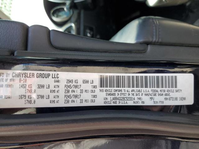 Photo 10 from auction – 2011 JEEP GRAND CHER with VIN 1J4RR4GG2BC523314