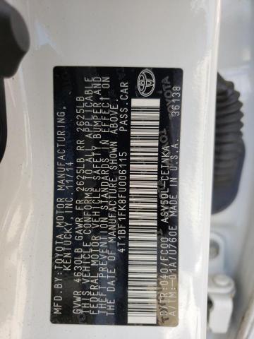 Photo 10 from auction – 2015 TOYOTA CAMRY LE with VIN 4T1BF1FK8FU006115