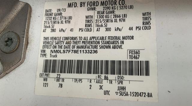 Photo 10 from auction – 2014 FORD TRANSIT CO with VIN NM0LS7F78E1133236