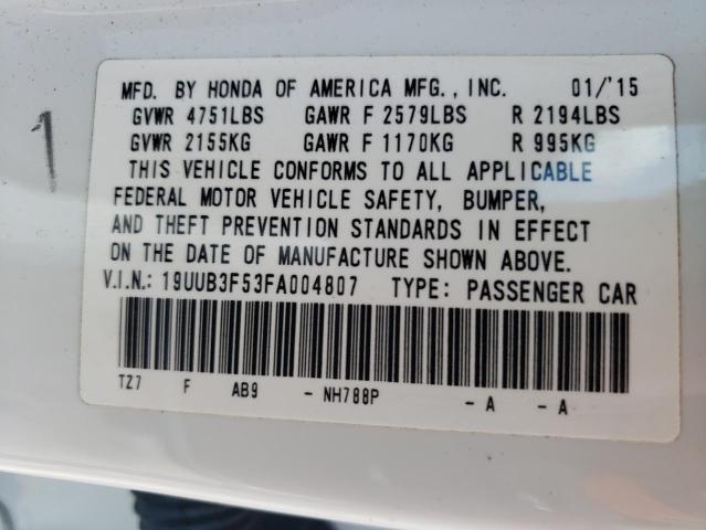 Photo 10 from auction – 2015 ACURA TLX TECH with VIN 19UUB3F53FA004807