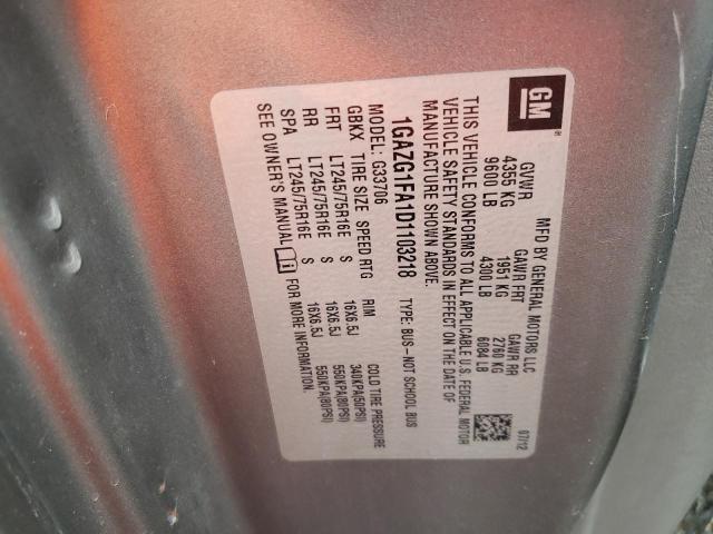 Photo 10 from auction – 2013 CHEVROLET EXPRESS G3 with VIN 1GAZG1FA1D1103218