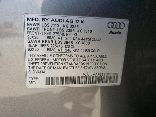 Photo 10 from auction – 2011 AUDI Q7 PREMIUM with VIN WA1LMAFE3BD006004