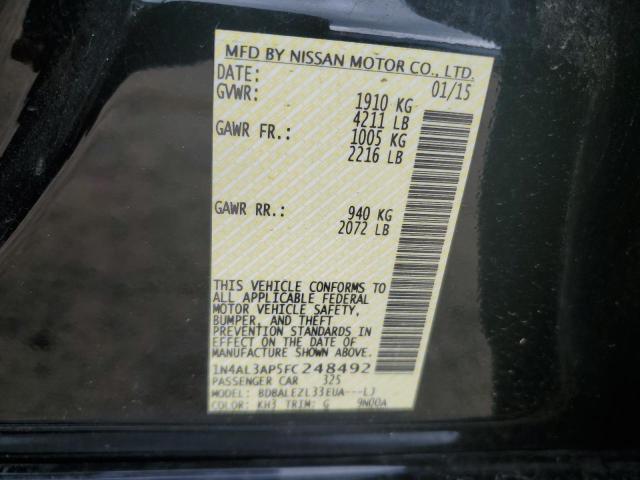 Photo 10 from auction – 2015 NISSAN ALTIMA 2.5 with VIN 1N4AL3AP5FC248492