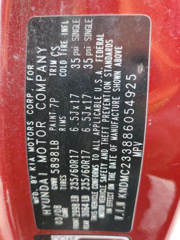 Photo 10 from auction – 2008 HYUNDAI ENTOURAGE with VIN KNDMC233886054925