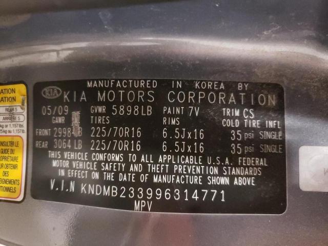 Photo 10 from auction – 2009 KIA SEDONA EX with VIN KNDMB233996314771