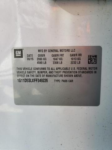 Photo 10 from auction – 2015 CHEVROLET MALIBU 2LT with VIN 1G11D5SLXFF349226