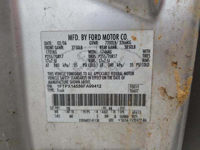 Photo 10 from auction – 2006 FORD F150 with VIN 1FTPX14556FA99412