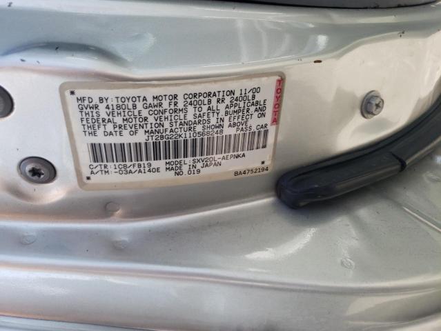 Photo 10 from auction – 2001 TOYOTA CAMRY CE with VIN JT2BG22K110568248