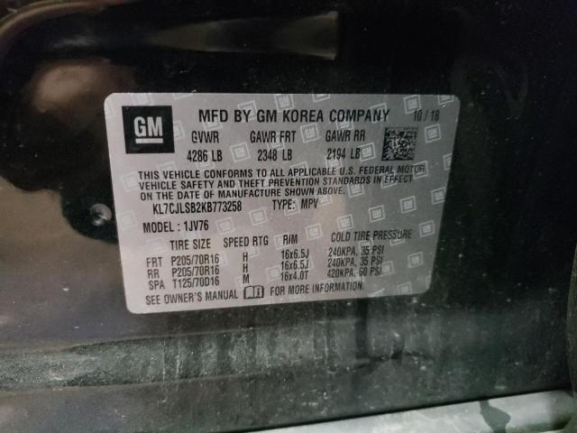 Photo 10 from auction – 2019 CHEVROLET TRAX 1LT with VIN KL7CJLSB2KB773258