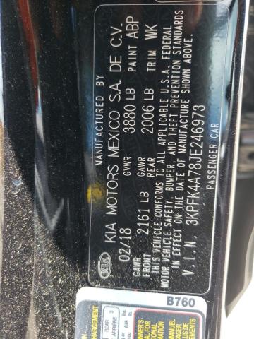 Photo 10 from auction – 2018 KIA FORTE LX with VIN 3KPFK4A78JE246973