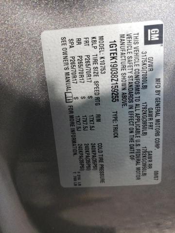 Photo 10 from auction – 2008 GMC SIERRA K15 with VIN 1GTEK19038Z159255