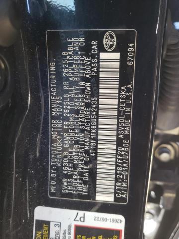 Photo 10 from auction – 2016 TOYOTA CAMRY LE with VIN 4T1BF1FK8GU542435