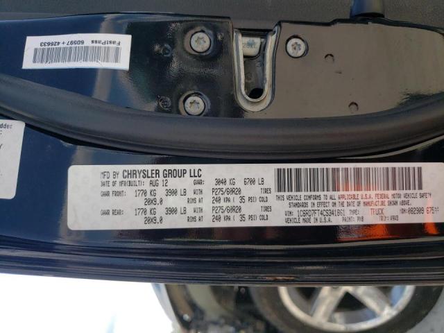 Photo 10 from auction – 2012 DODGE RAM 1500 S with VIN 1C6RD7FT4CS341861