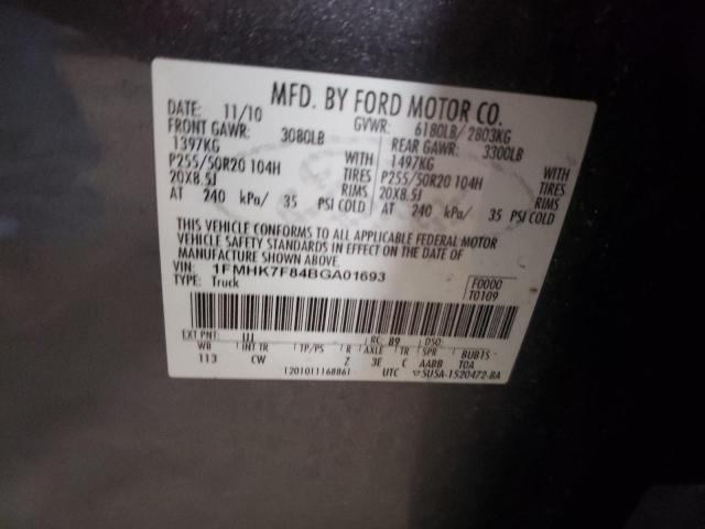 Photo 10 from auction – 2011 FORD EXPLORER L with VIN 1FMHK7F84BGA01693