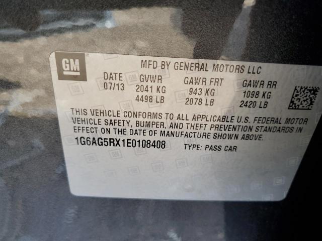 Photo 10 from auction – 2014 CADILLAC ATS with VIN 1G6AG5RX1E0108408