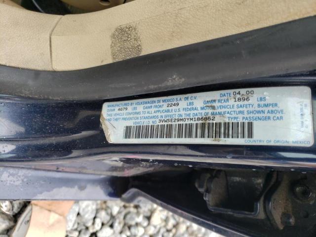 Photo 10 from auction – 2000 VOLKSWAGEN JETTA GLS with VIN 3VWSE29M0YM186852