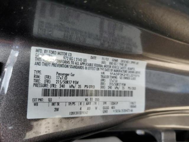 Photo 10 from auction – 2014 FORD FOCUS SE with VIN 1FADP3K21EL221079