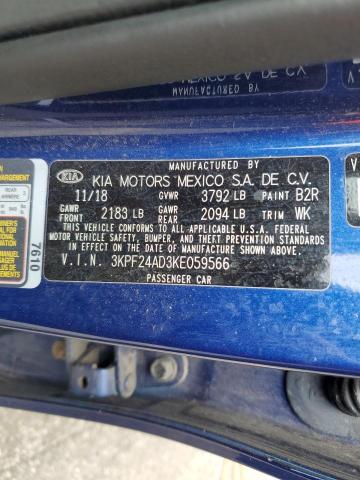 Photo 10 from auction – 2019 KIA FORTE FE with VIN 3KPF24AD3KE059566