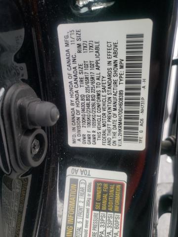 Photo 10 from auction – 2016 HONDA CR-V EXL with VIN 2HKRM4H70GH608389