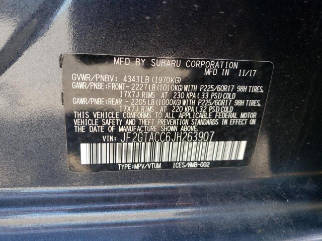 Photo 10 from auction – 2018 SUBARU CROSSTREK with VIN JF2GTACC6JH263907