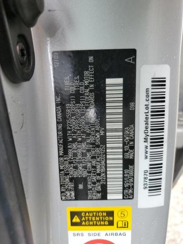 Photo 10 from auction – 2010 LEXUS RX 350 with VIN 2T2ZK1BA9AC021252