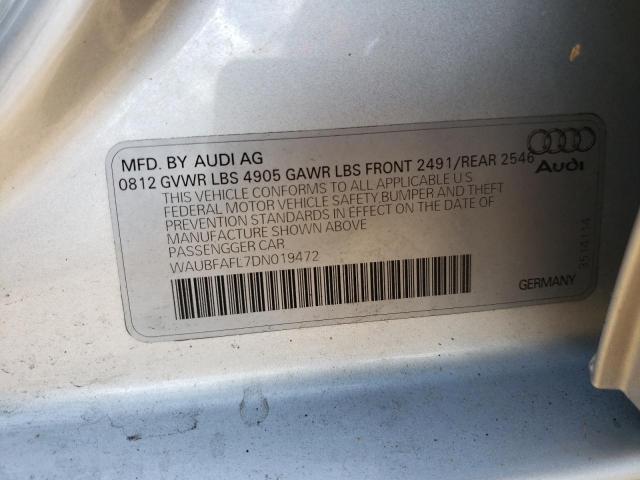 Photo 10 from auction – 2013 AUDI A4 PREMIUM with VIN WAUBFAFL7DN019472