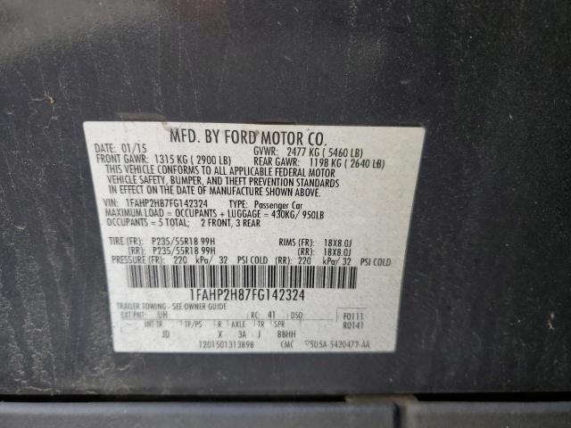 Foto 10 de la subasta – 2015 FORD TAURUS SEL con VIN 1FAHP2H87FG142324