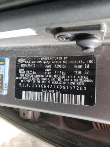 Photo 10 from auction – 2013 KIA OPTIMA EX with VIN 5XXGN4A7XDG157283