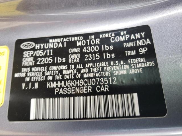 Photo 10 from auction – 2012 HYUNDAI GENESIS CO with VIN KMHHU6KH8CU073512