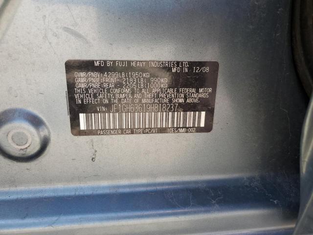 Photo 10 from auction – 2009 SUBARU IMPREZA OU with VIN JF1GH63619H818237