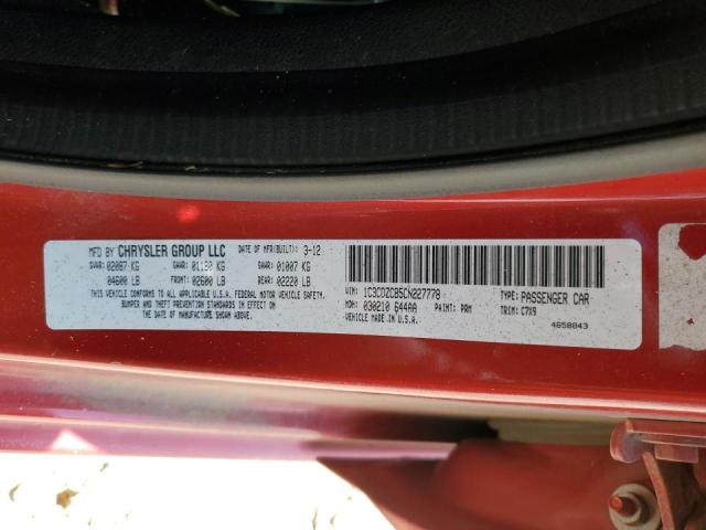 Photo 10 from auction – 2012 DODGE AVENGER SX with VIN 1C3CDZCB5CN227778