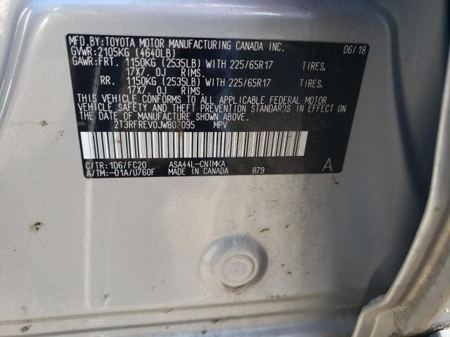 Photo 10 from auction – 2018 TOYOTA RAV4 ADVEN with VIN 2T3RFREV0JW807095