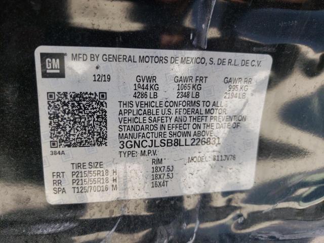 Photo 10 from auction – 2020 CHEVROLET TRAX 1LT with VIN 3GNCJLSB8LL226831