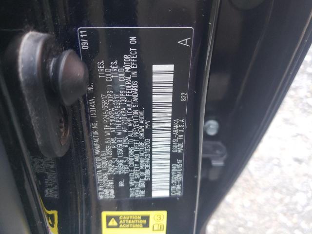 Photo 10 from auction – 2012 TOYOTA HIGHLANDER with VIN 5TDBK3EH4CS103703