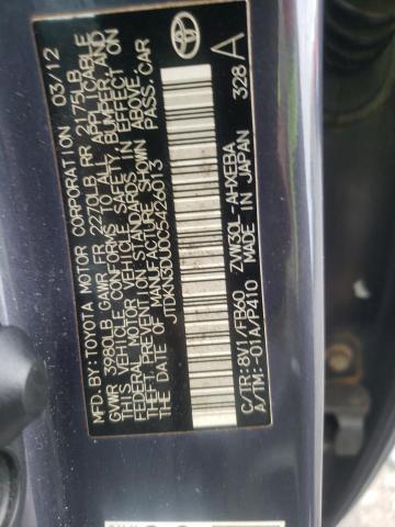 Photo 10 from auction – 2012 TOYOTA PRIUS with VIN JTDKN3DU0C5426013