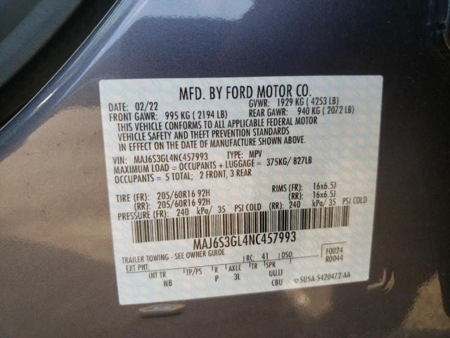 Photo 10 from auction – 2022 FORD ECOSPORT S with VIN MAJ6S3GL4NC457993
