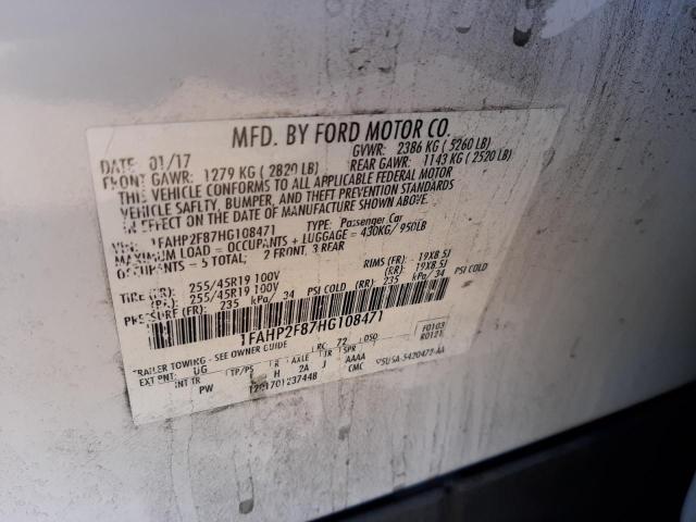 Photo 10 from auction – 2017 FORD TAURUS LIM with VIN 1FAHP2F87HG108471