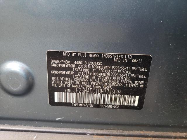 Photo 10 from auction – 2011 SUBARU FORESTER 2 with VIN JF2SHADC1BH771939