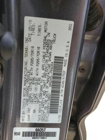 Photo 10 from auction – 2015 TOYOTA TACOMA DOU with VIN 5TFLU4EN5FX139621