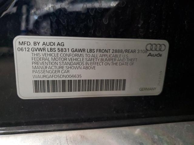 Photo 10 from auction – 2013 AUDI A8 with VIN WAURGAFD5DN004635