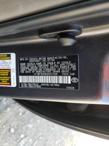 Photo 10 from auction – 2010 TOYOTA CAMRY BASE with VIN 4T1BF3EK8AU527308