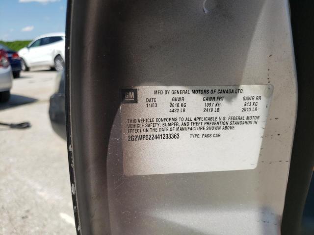 Photo 10 from auction – 2004 PONTIAC GRAND PRIX with VIN 2G2WP522441233363