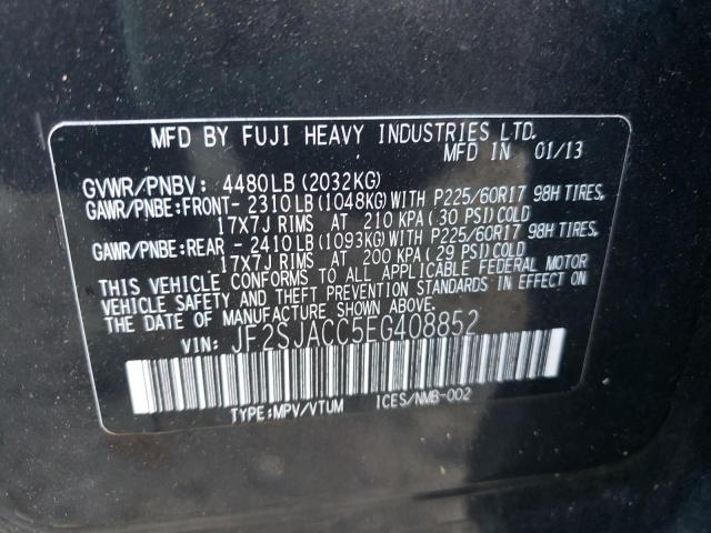 Photo 10 from auction – 2014 SUBARU FORESTER 2 with VIN JF2SJACC5EG408852