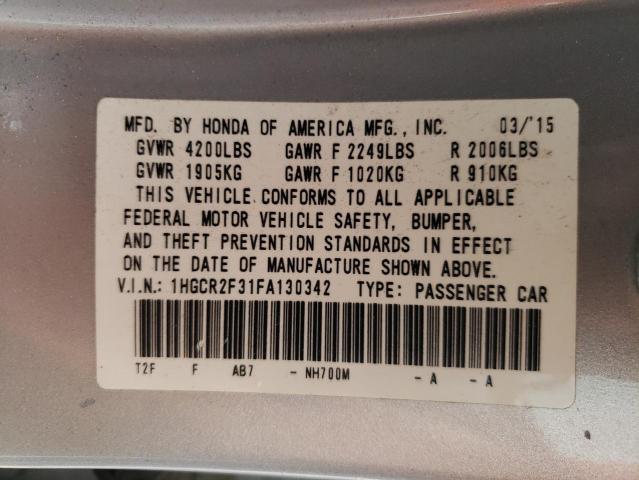 Photo 10 from auction – 2015 HONDA ACCORD LX with VIN 1HGCR2F31FA130342