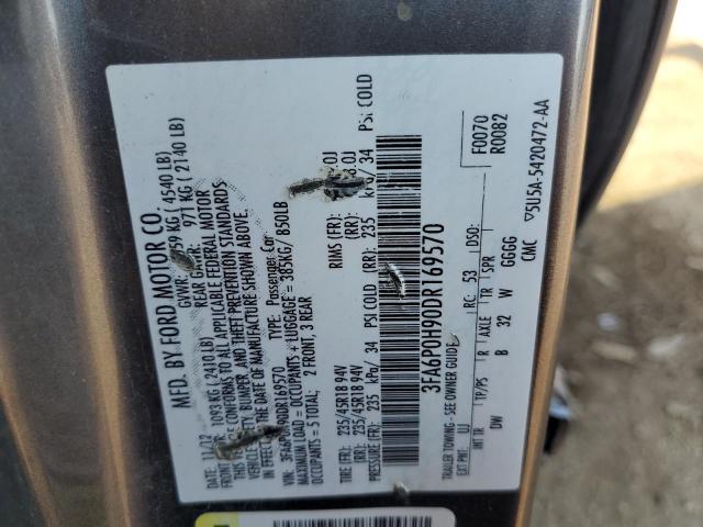 Photo 10 from auction – 2013 FORD FUSION SE with VIN 3FA6P0H90DR169570