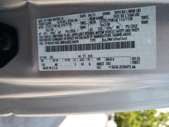 Photo 10 from auction – 2011 FORD ECONOLINE with VIN 1FBNE3BL4BDB03406